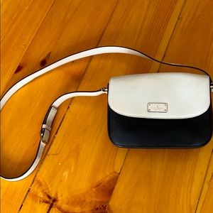 Black and white Kate spade cross body bag